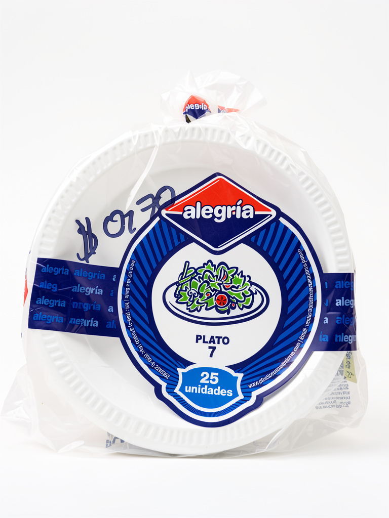 Alegria platos 7" blancos
