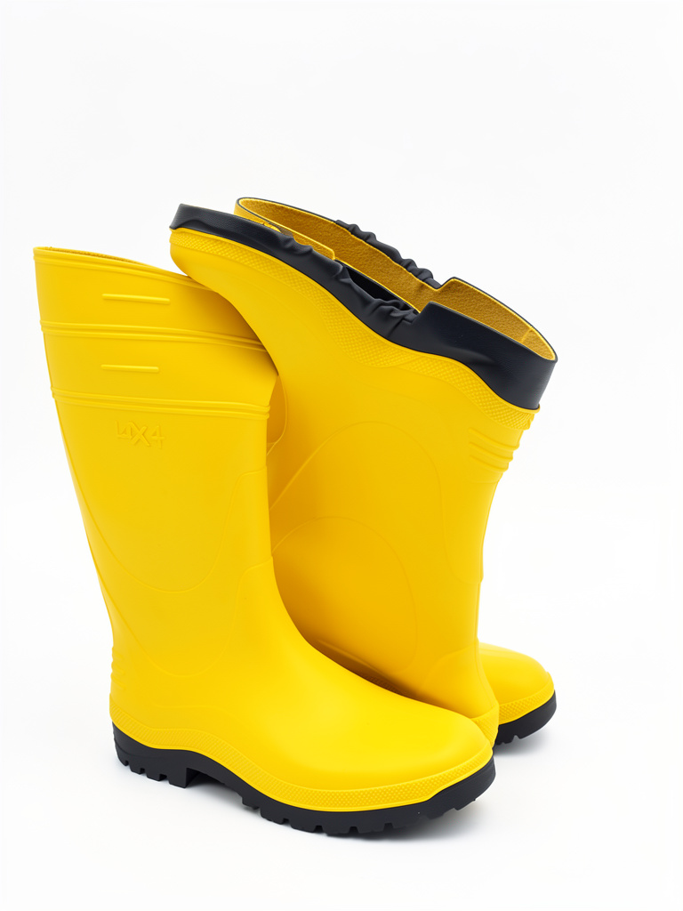 Botas amarillas de caucho