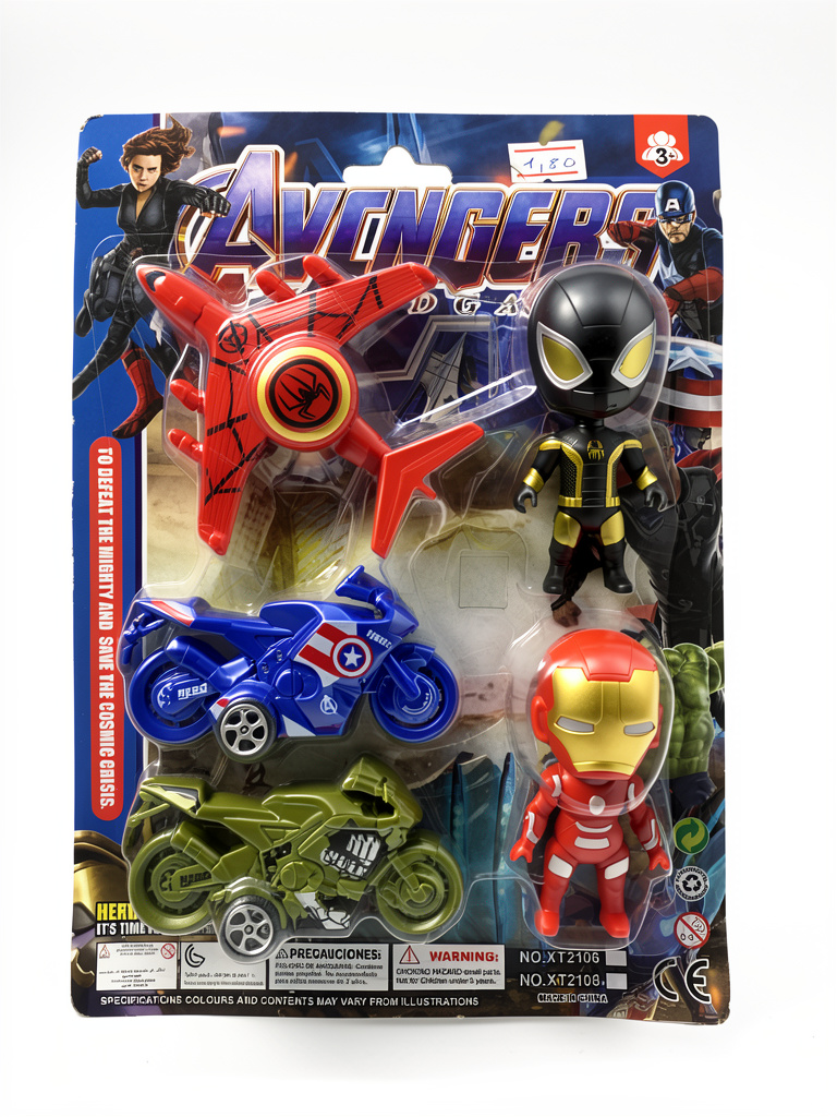 Avengers set figuras y motos