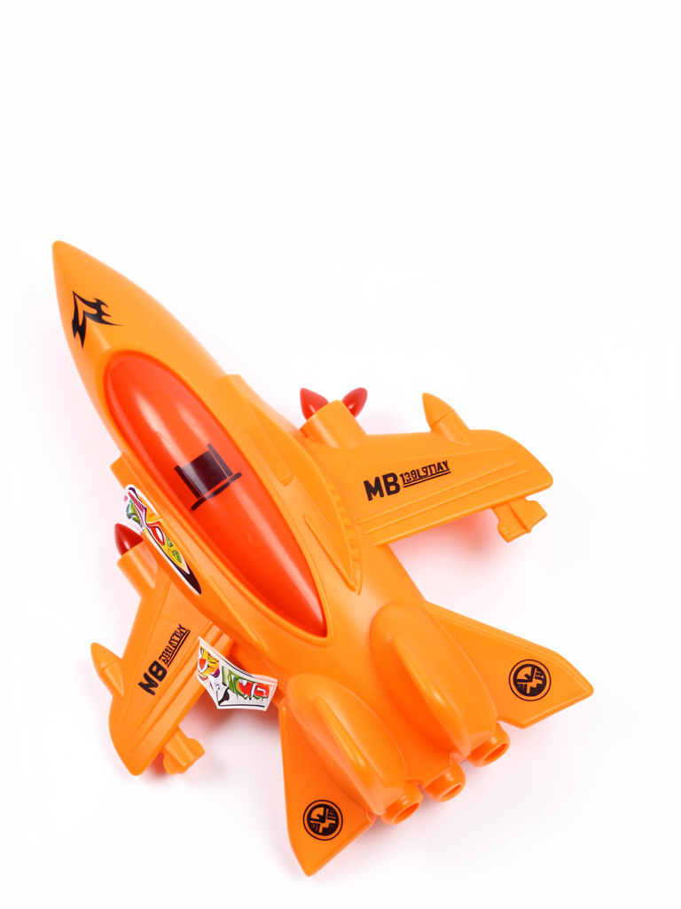 Avión naranja de juguete