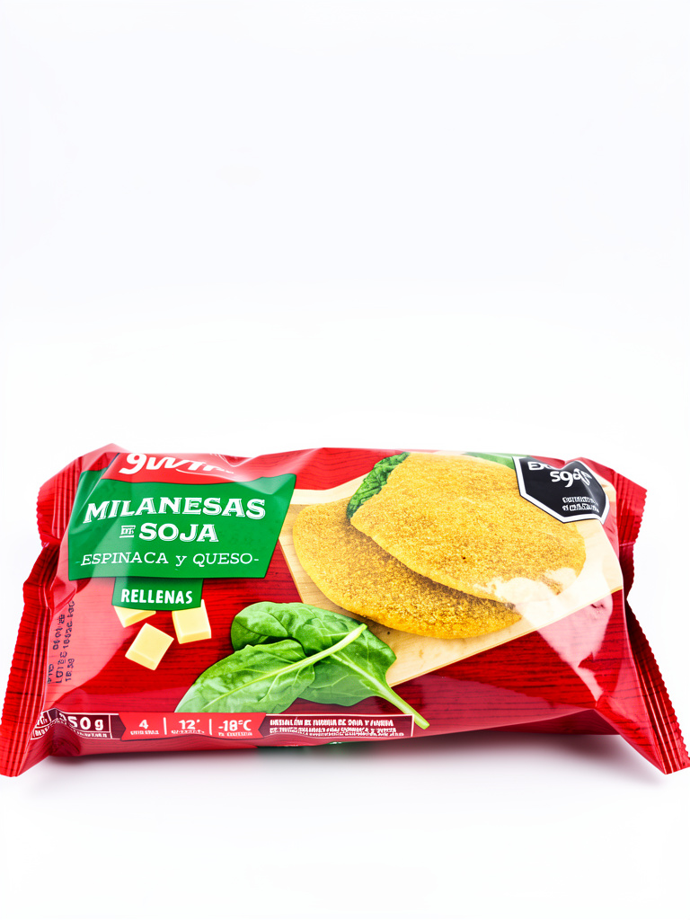 9 de Oro Milanesas de soja espinaca y queso