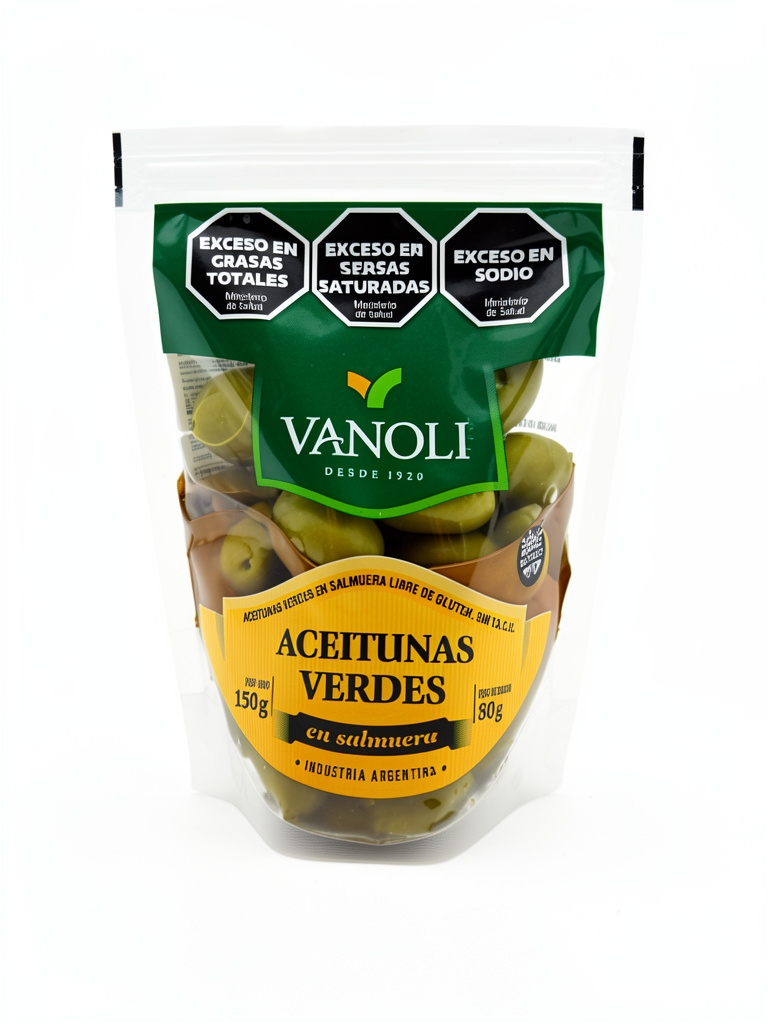 Aceitunas verdes vanoli sachet por 150 g