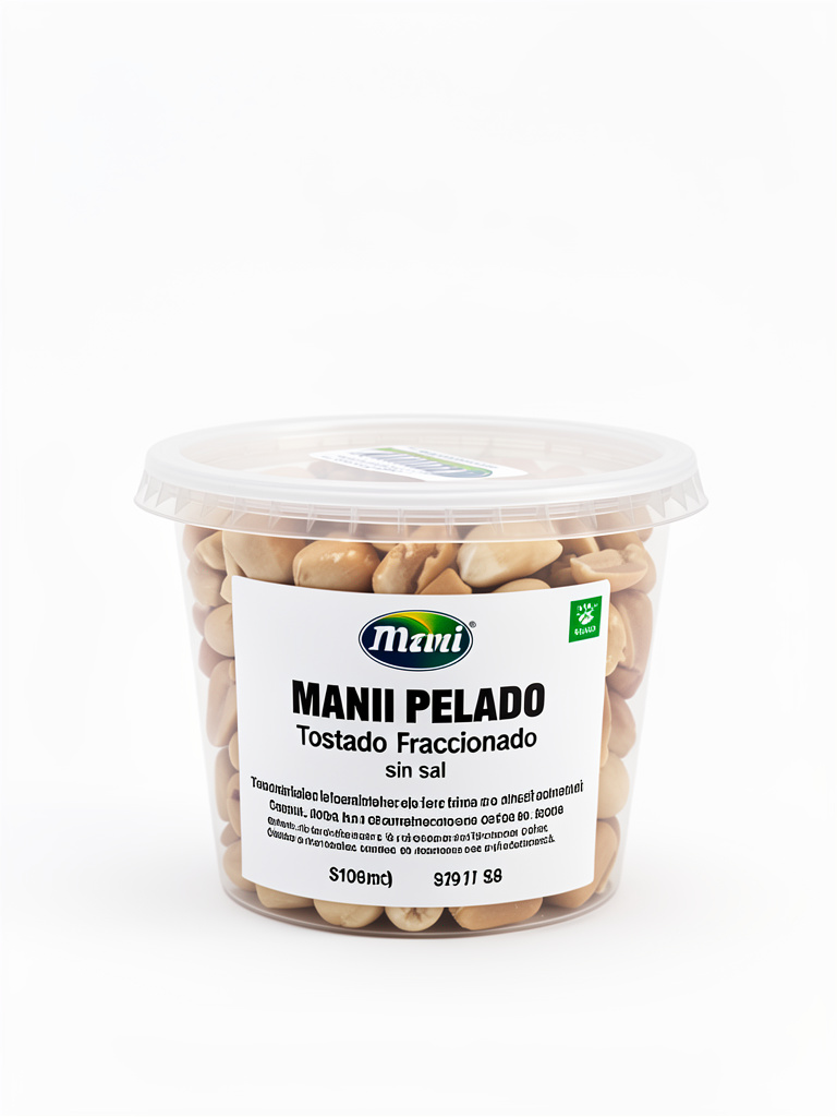 Mani pelado tostado fraccionado sin sal