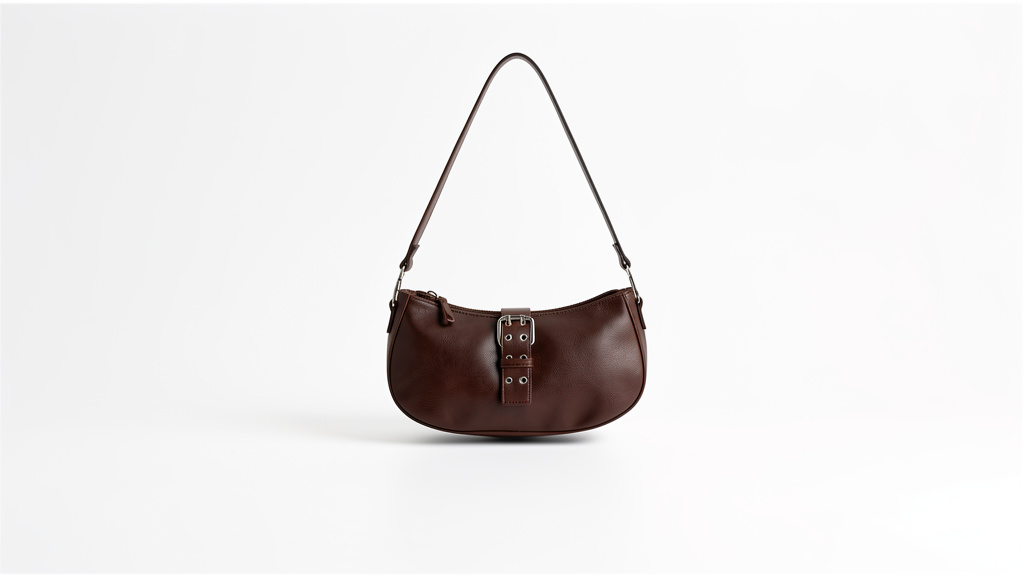 Cartera marron con hebilla