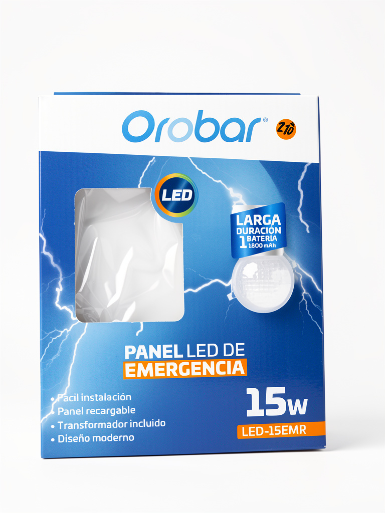 PANEL LED 15W EMERGENCIA.  Oraba
