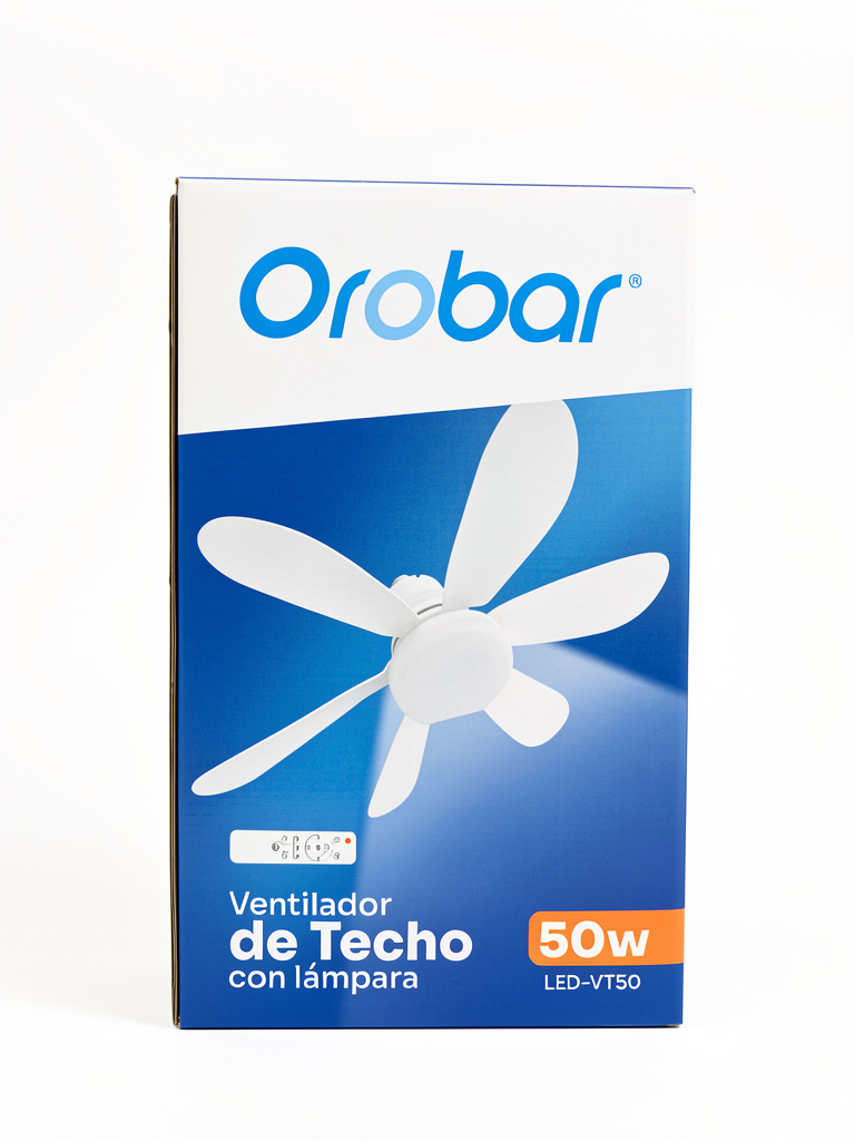 VENTILADOR 50W LED ROSETA VT50 D/TECHO C/LÁMPARA