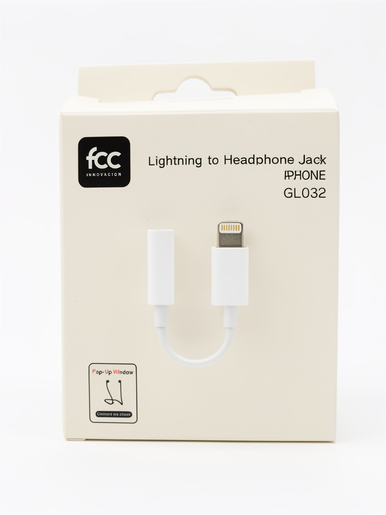 ADAPTADOR 3.5 mm AUDIO a IPHONE fCC GL032
