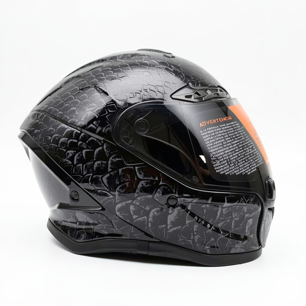 CASCO NEGRO ESCAMA TALLA“M”