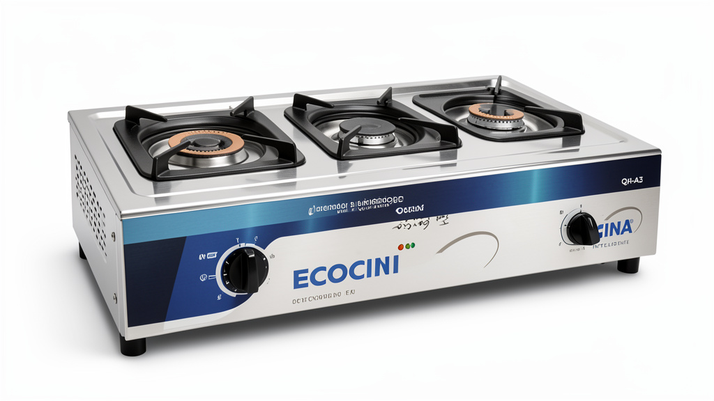 ESTUFA GAS 3 QUEMADORES ACERO INOXIDABLE ECOCINA