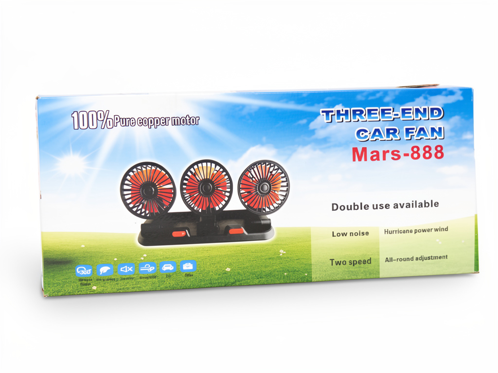 VENTILADOR THREE-END CAR FAN MARS-888