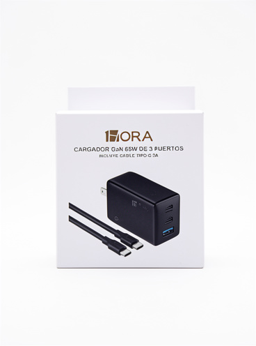 CARGADOR GAN 65W GAR322 G TIPO C