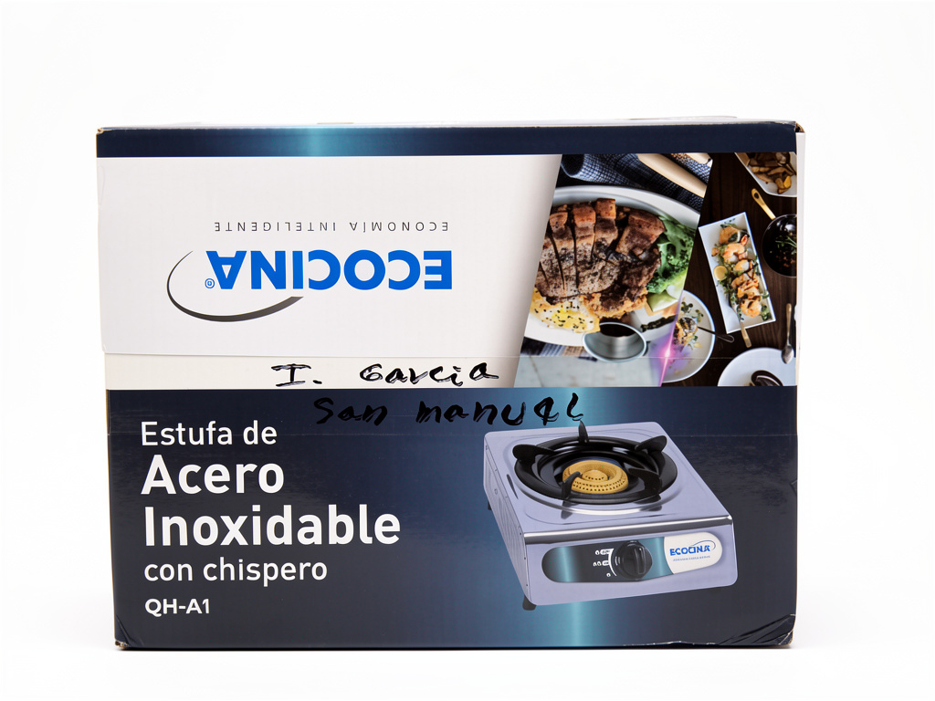 ESTUFA GAS 1 QUEM. ACERO INOXIDABLE CON CHISPERO