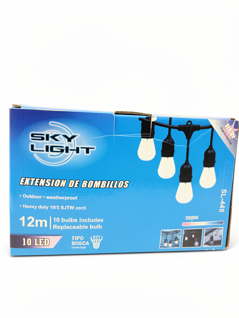 EXTENSIONES CON BOMBILLOS 10 LED