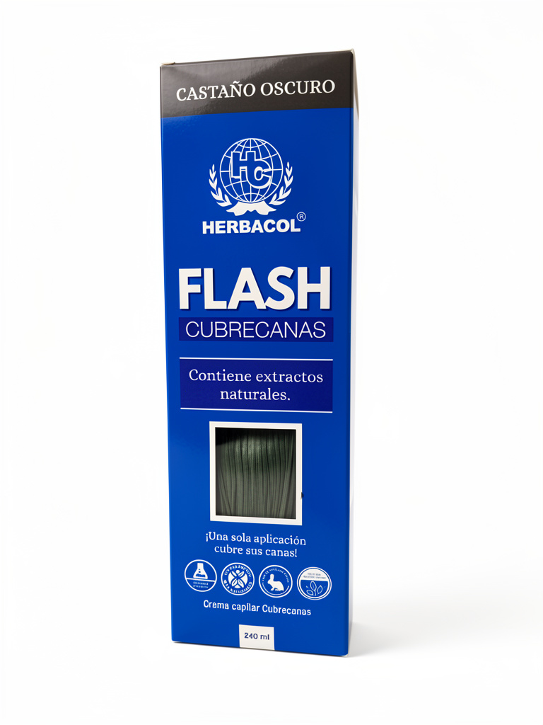 Flash cubrecanas Herbacol x240ml Castaño Oscuro