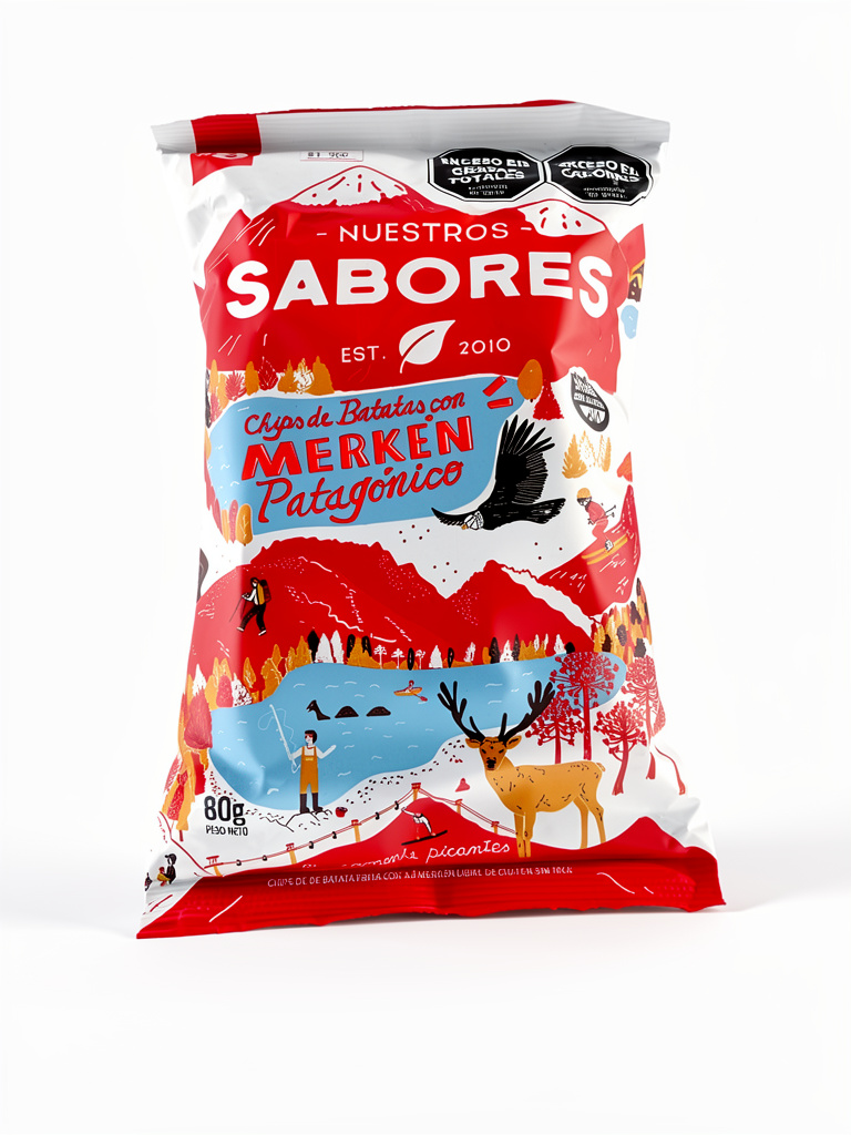Nuestros Sabores chips batata merken