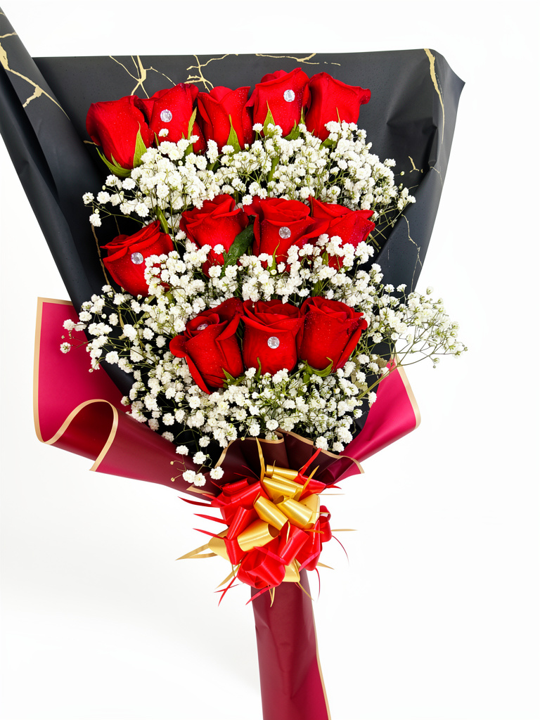 12 Rosa Eternas escalonadas