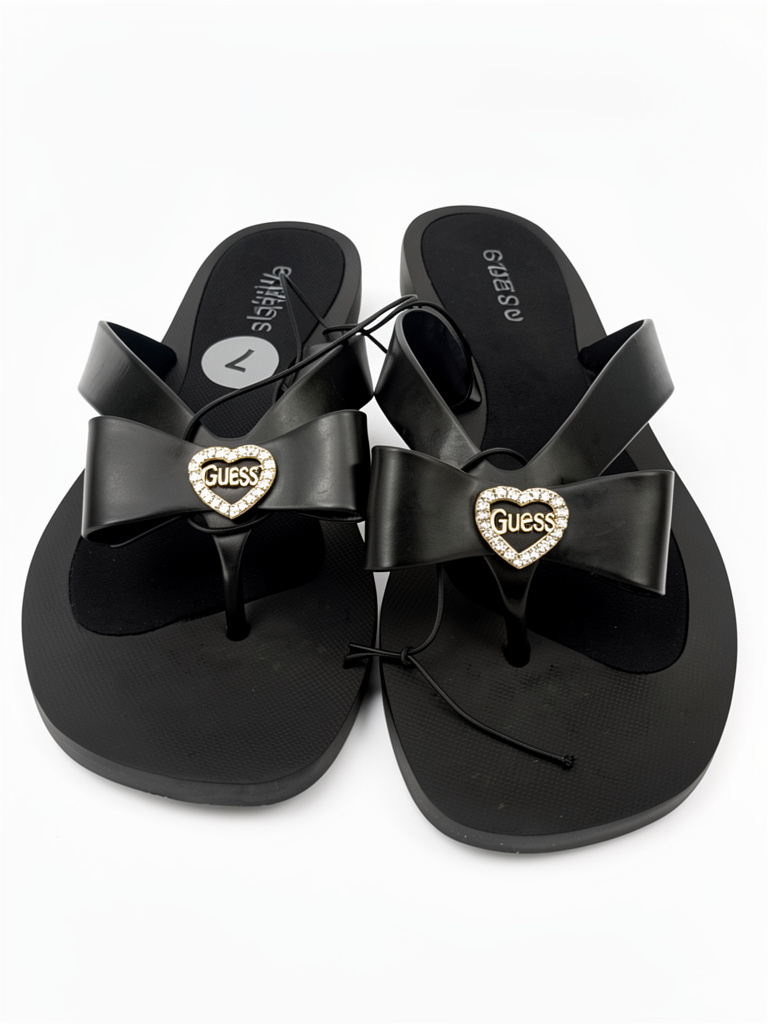 Sandalias GUESS negras con moño