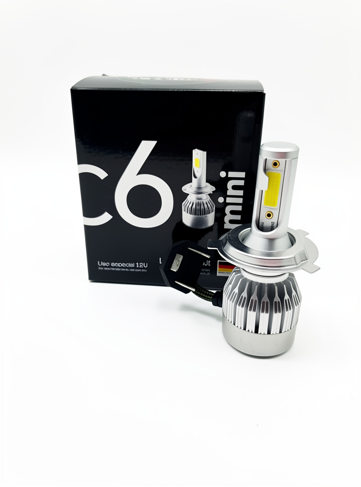 LED C6 MINI SIN COOLER H4 6 GEN 20000LM CHIP C POR UNIDAD