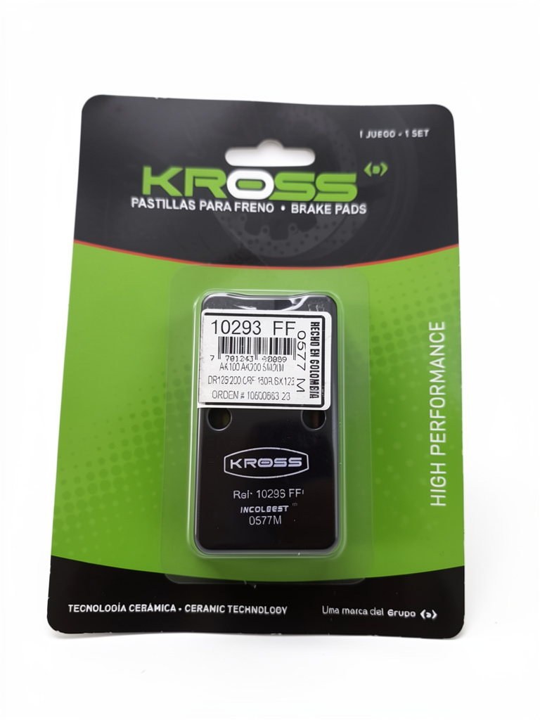 Pastilla 293 Kross freno negras