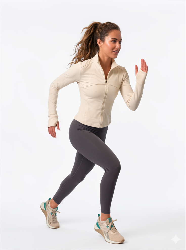 Chaqueta Sport yoga Beige talla M
