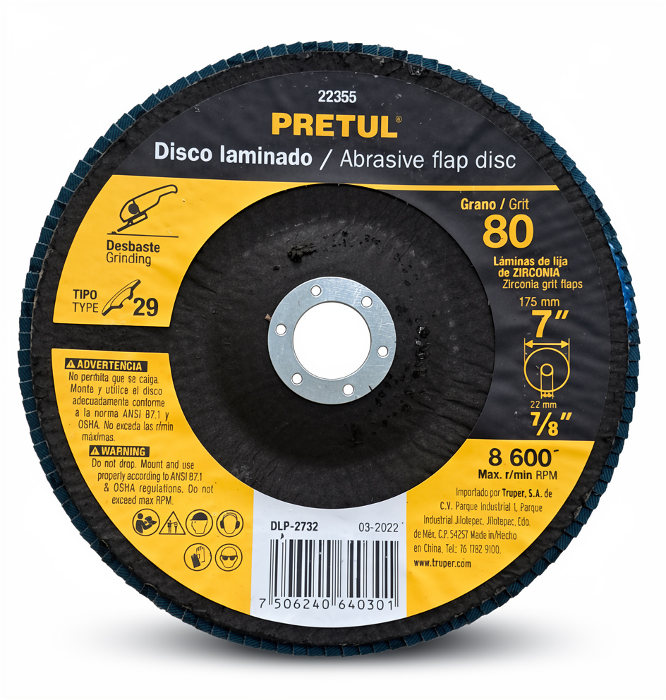 Disco laminado grano 7" pretul