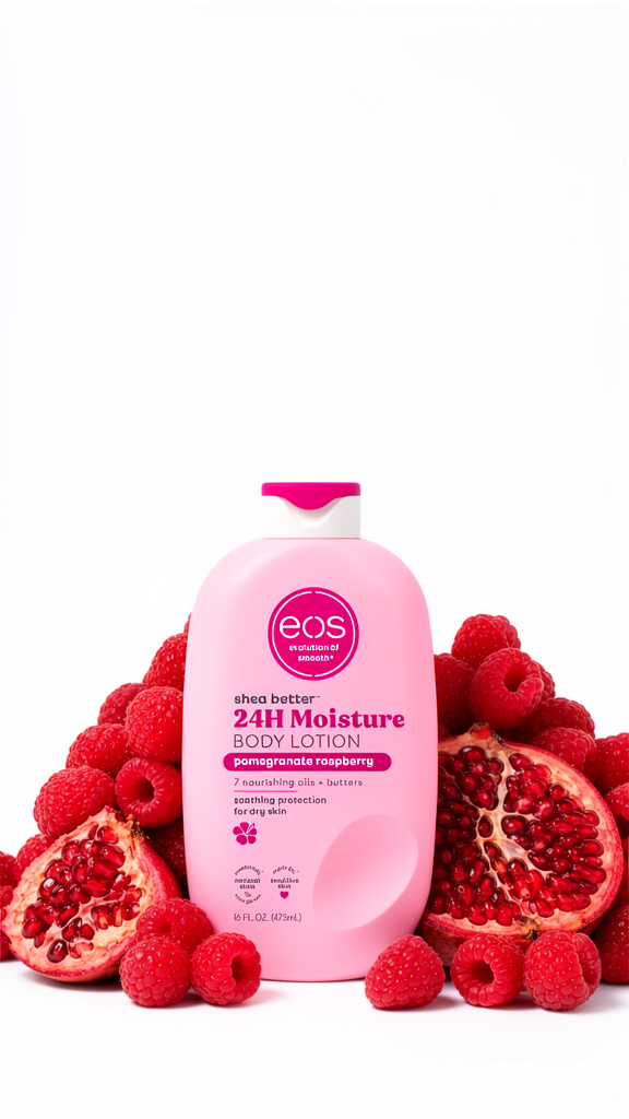 Loción corporal EOS Shea Better – Granada Frambuesa💕🌸