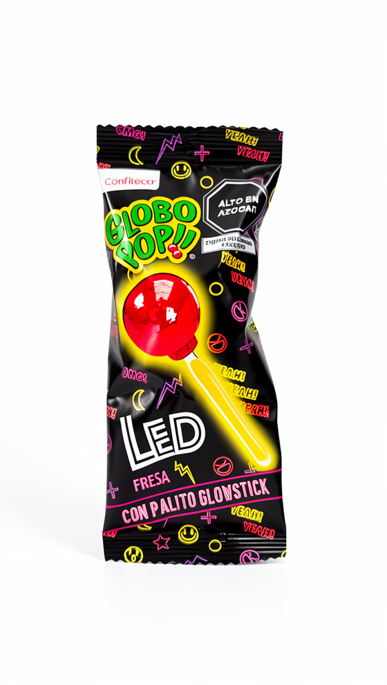 CHUPETIN GLOBO POP LED FRESA