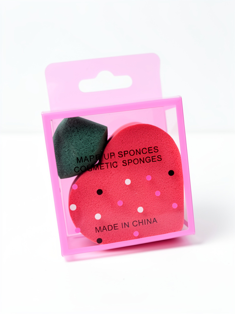 Pomo y esponja de maquillaje *2 cosmetic sponges