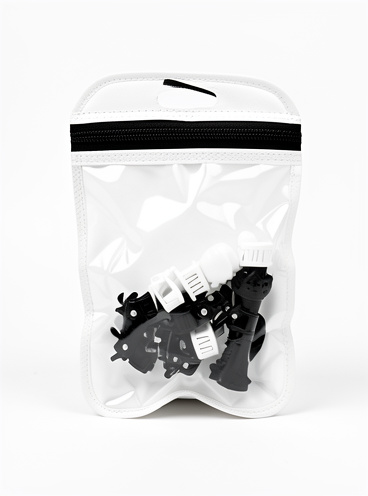 Bolsa de caiman piojito *14 piezas Blanco y negro