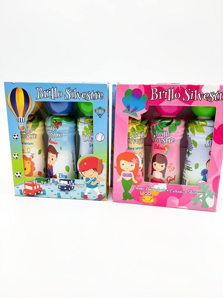 Set colonia, crema, shampoo brillo silvestre