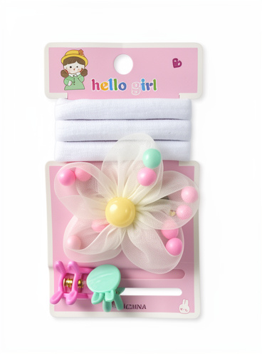 Set ganchos y moñas flor
