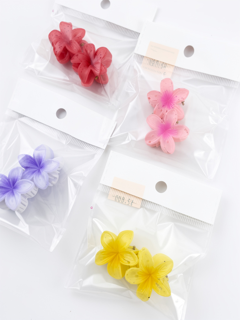 Par de ganchos de flores