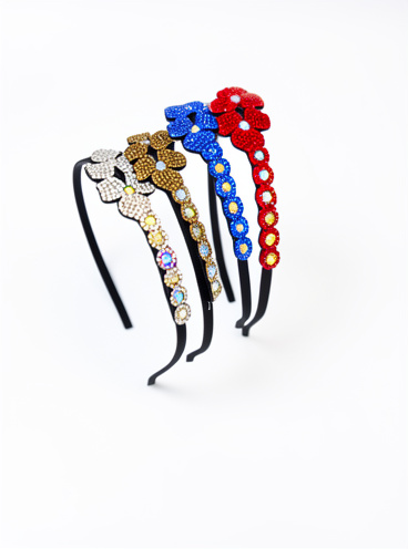 Diadema con flores brillante