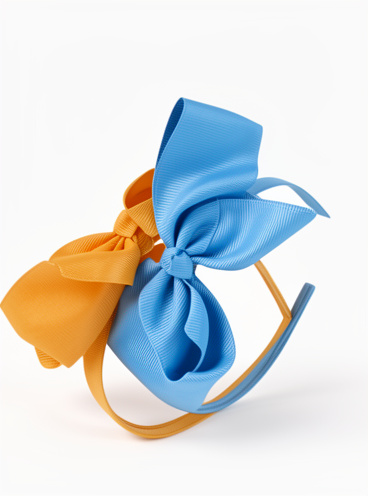 Diadema con lazos unicolor