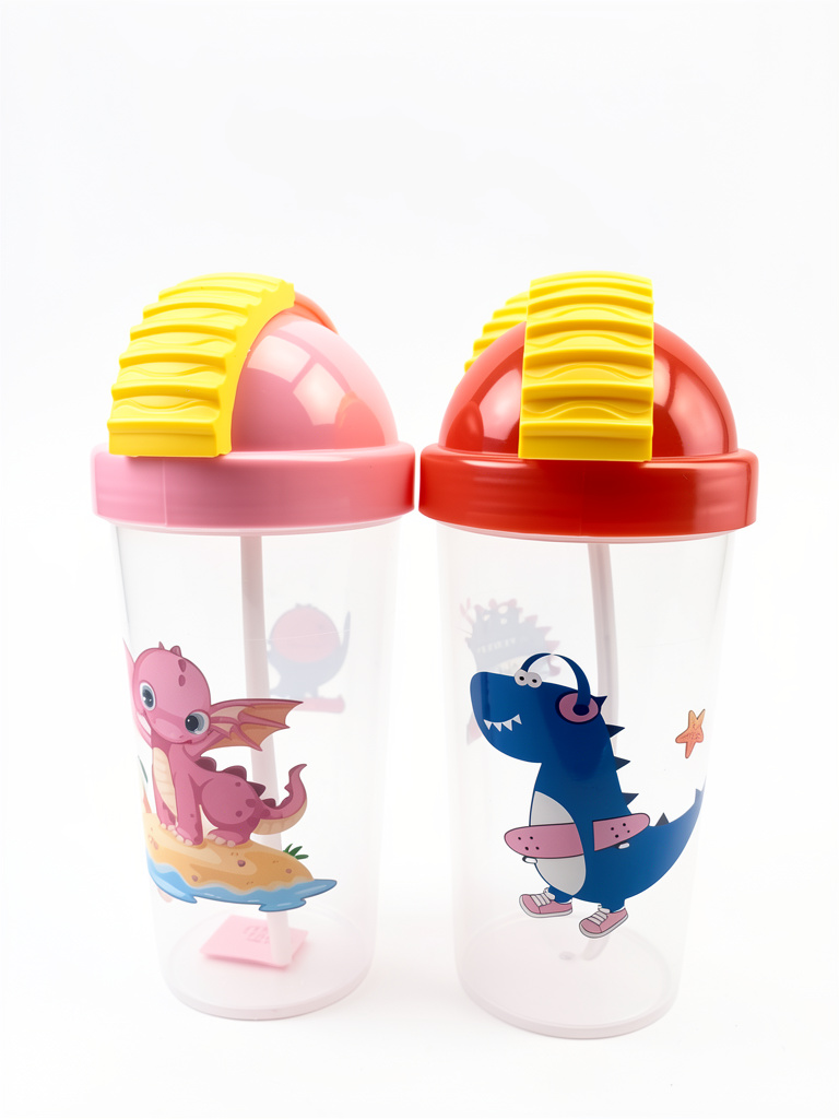 Vaso pitillo dinosaurio