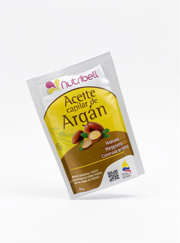 Sobre de aceite de argan para el cabello Nutribell