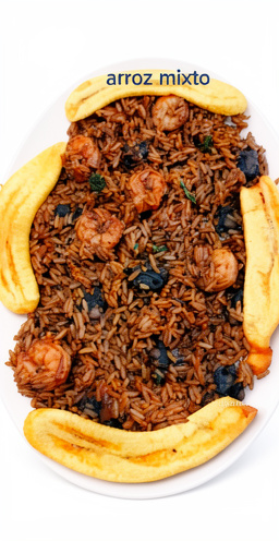 Arroz mixto concha camaron