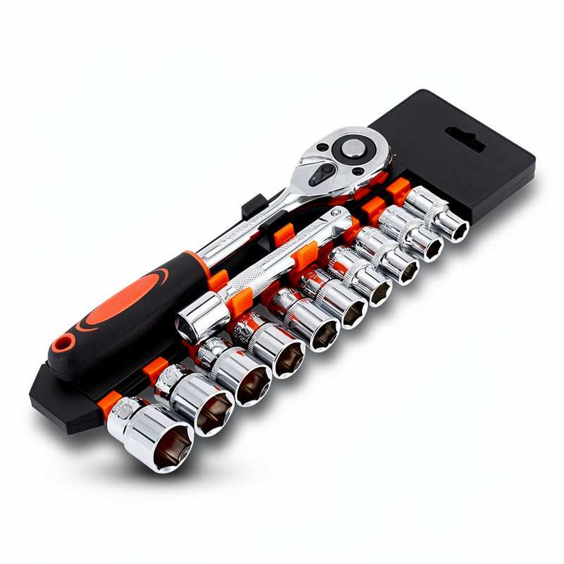 JUEGO DE DADOS CON RACHET DE 1/4" (JUE-12PZA)