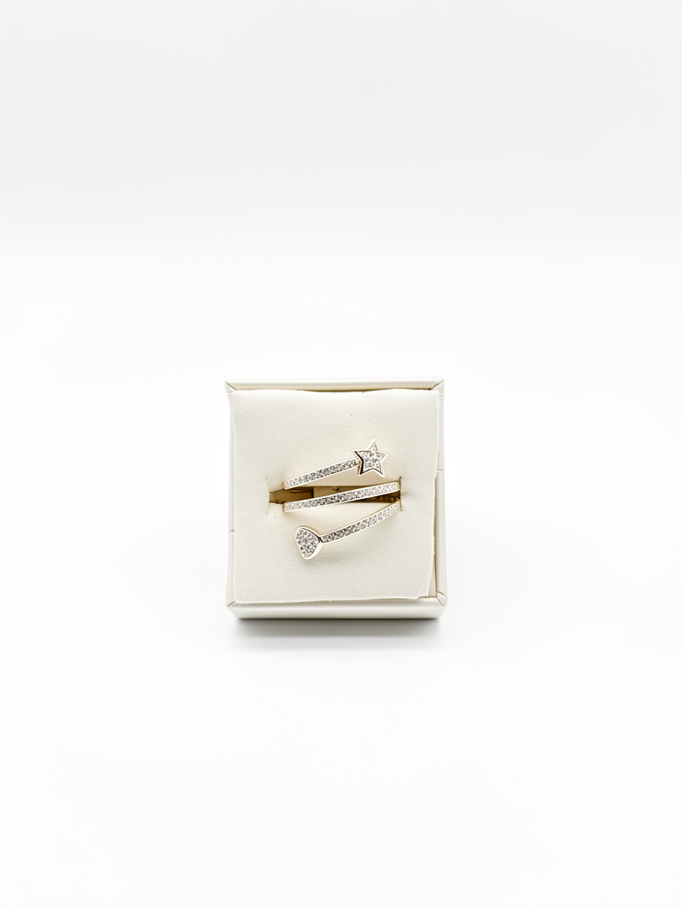Anillo corazón y estrella