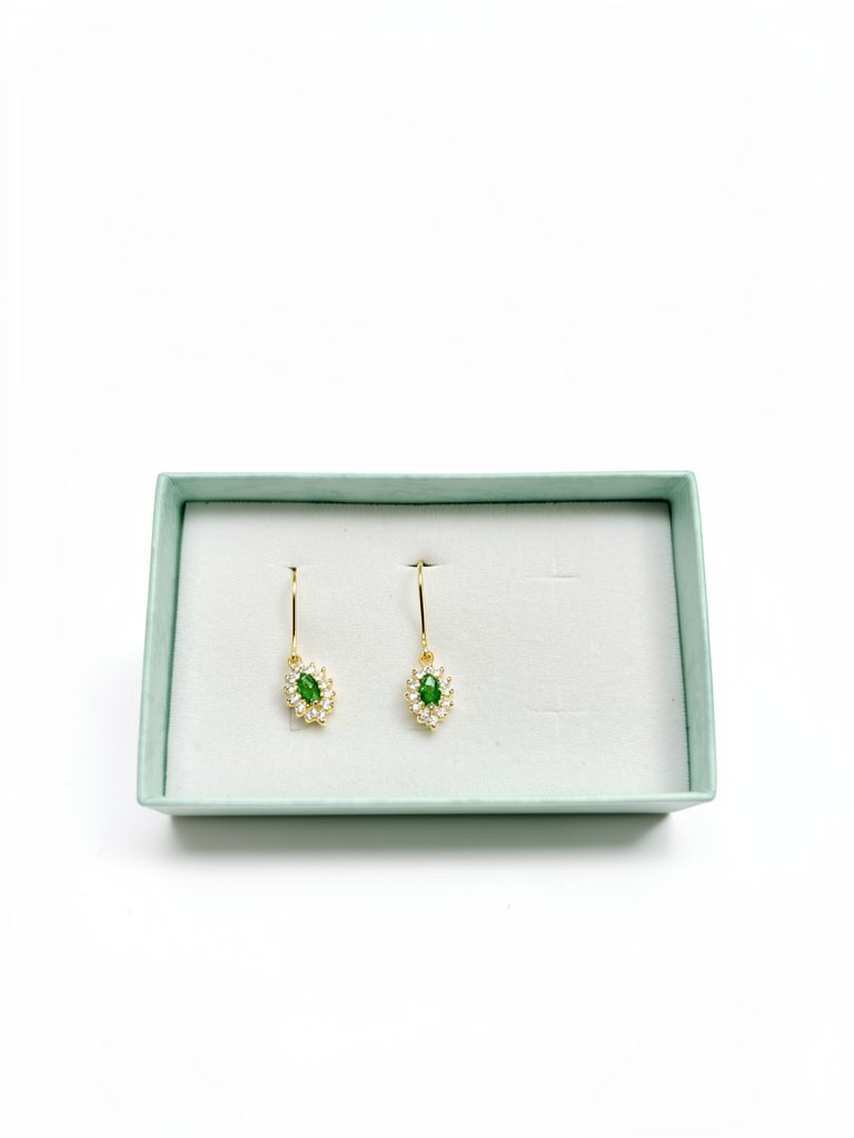 Aros piedra verde