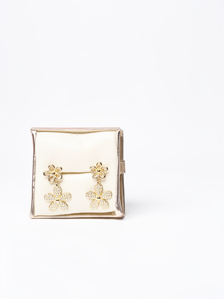 Aros flor colgante
