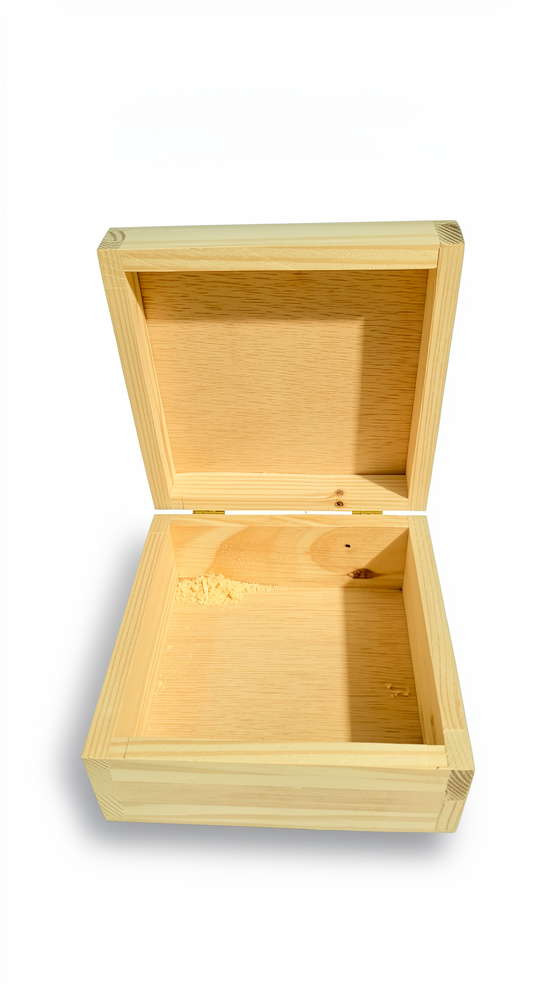 Caja bisagra de pino 15x15
