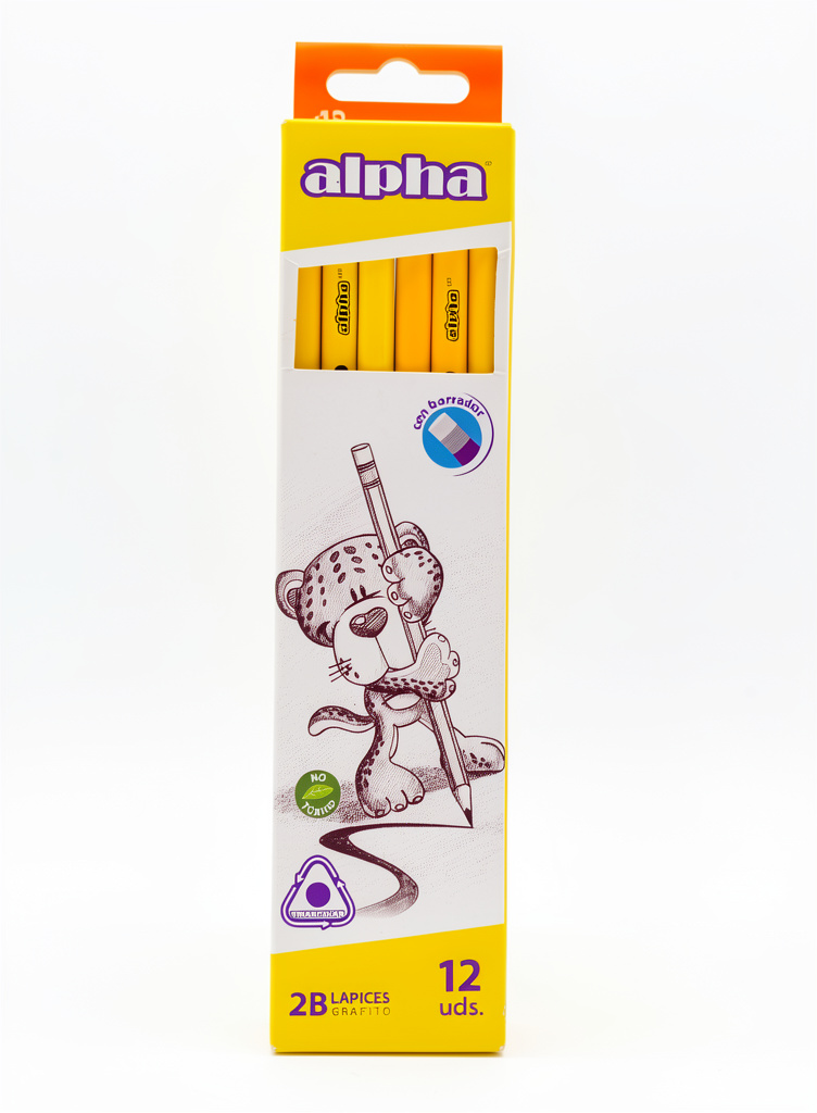 Alpha lapices 2B amarillos