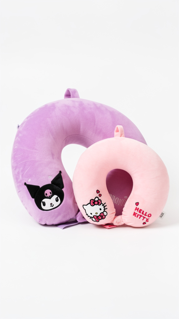 almohada para cuello Kuromi y Hello kitty
