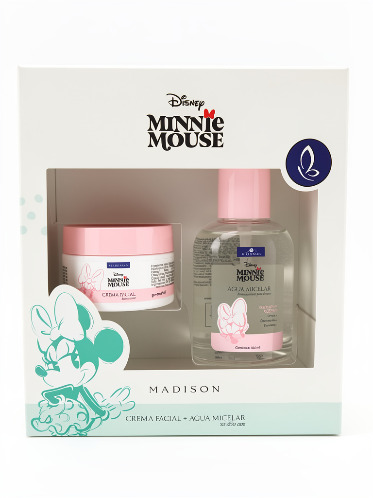 Disney Minnie Mouse set crema facial + agua micelar