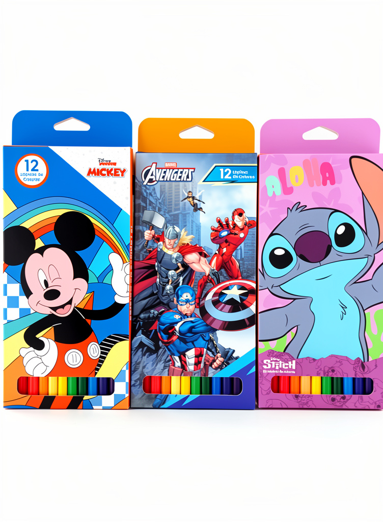 Lapices de colores Disney 12 unid.