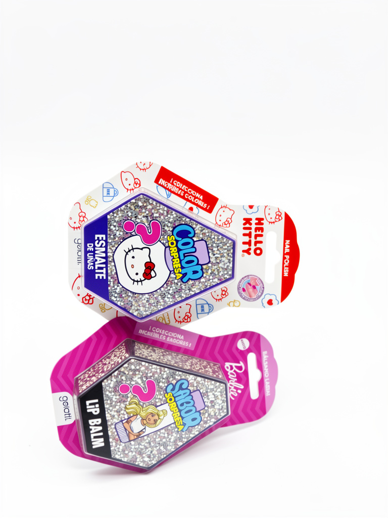 Minnie Mouse, Barbie, hello kitty esmalte sorpresa