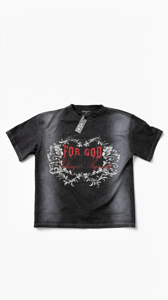 Mtto Camiseta Boxy fit For God