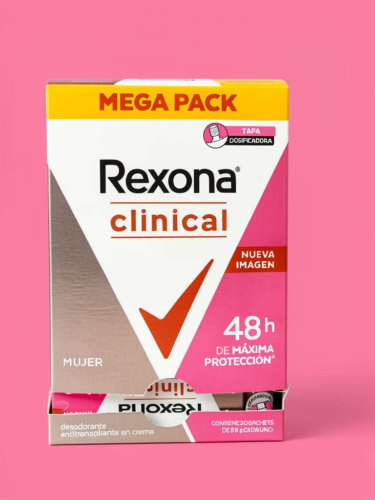 Desodorante en sobre Rexona clínica