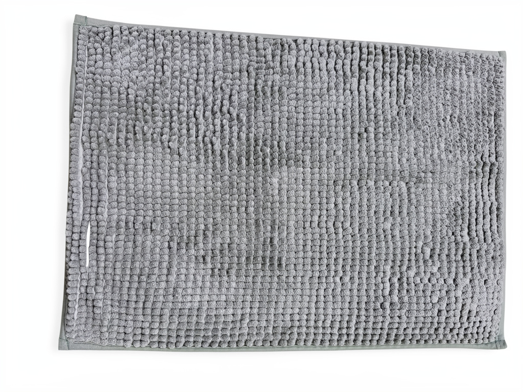 Alfombra gris felpuda 38x50